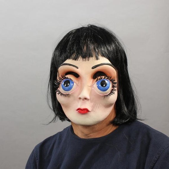 Disguise Costumes Blank Black Eyes Doll Mask, Adult : Clothing, Shoes &  Jewelry 