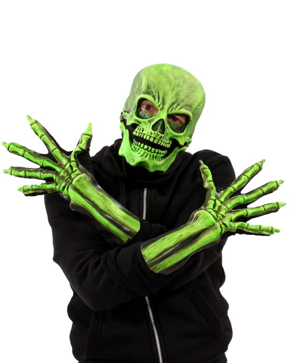 Halloween Skeleton ghost scary claw gloves UK seller 