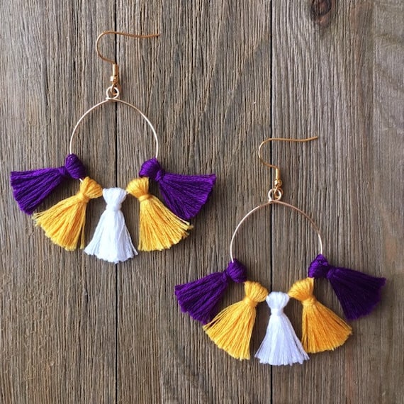 Lsu tassel earrings sale