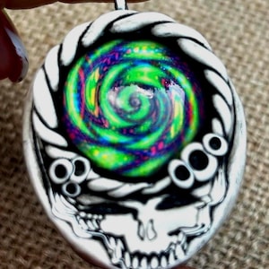 Grateful Dead Steal your Face necklace,one of a kind gift for DeadHead,pendant only