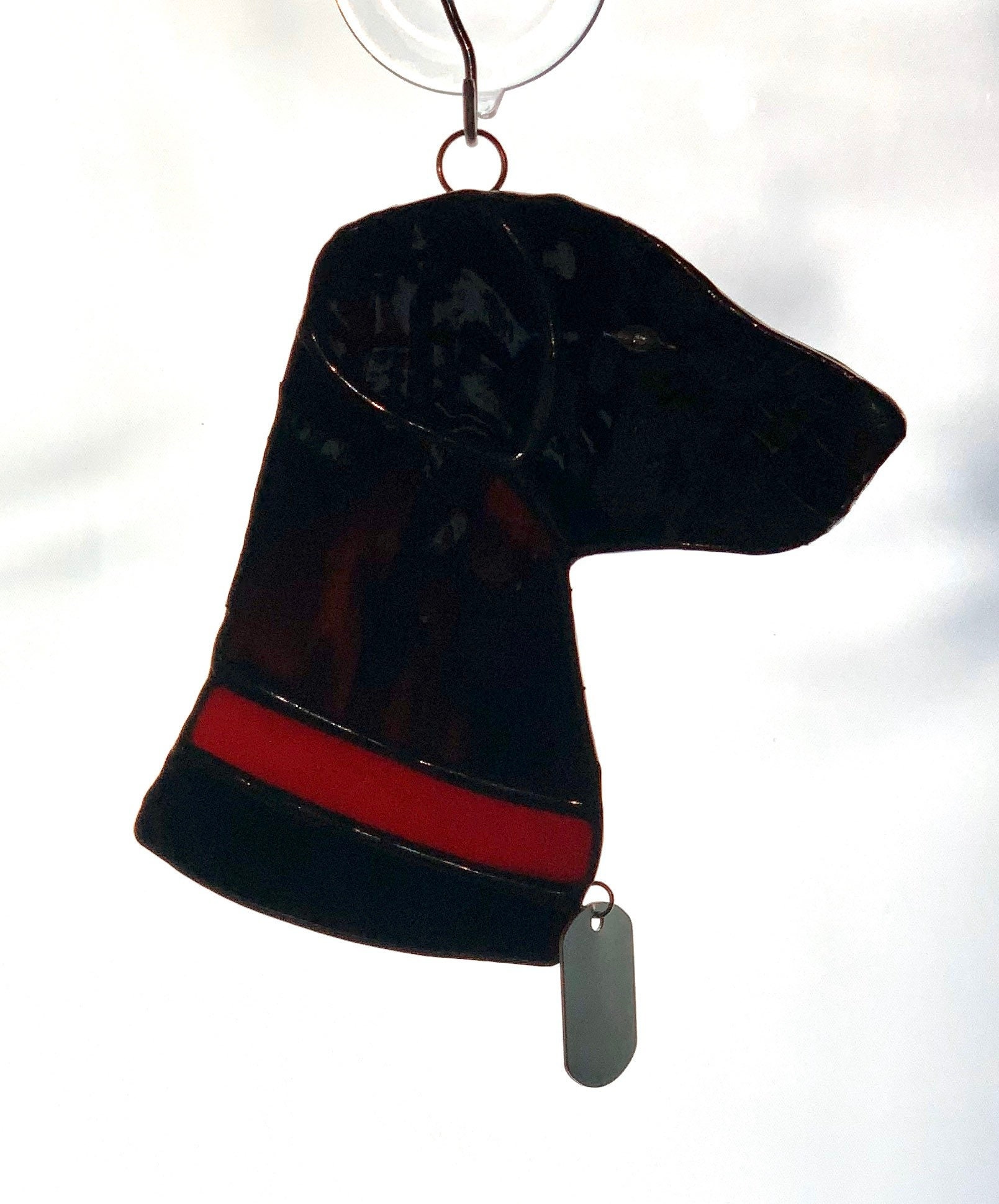 Dog suncatcher/ Stained Glass Puppy/ Dog Window Hanging/ Etsy
