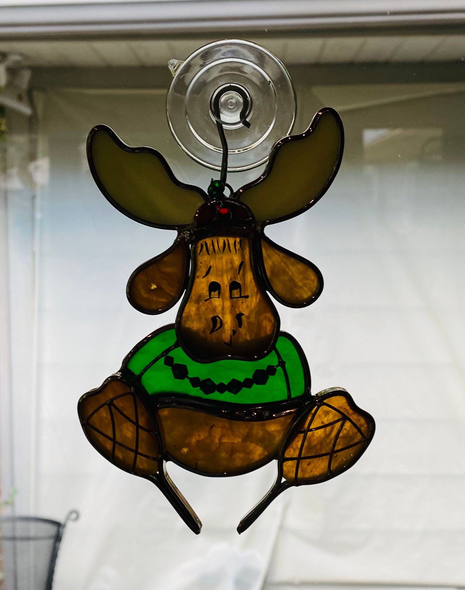 Stained Glass Moose/ 6 H X 4 W Moose Suncatcher/ Moose With Etsy