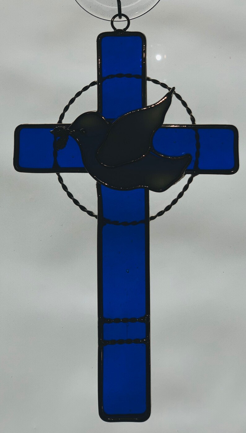 5 X 9 3D Easter Cross/ Stained Glass Cross Suncatcher/ Cross Etsy