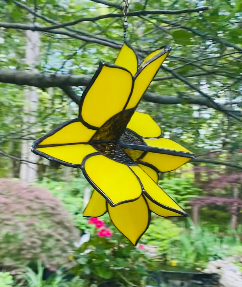 11 Spinner Stained Glass/ Garden Ornament/swivel Glass Etsy