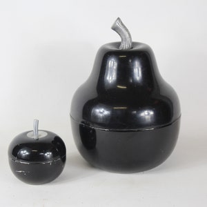 Ca. 1960’s - Aluminium - Champagne bucket / ice bucket in the shape of a pear with matching apple shaped container