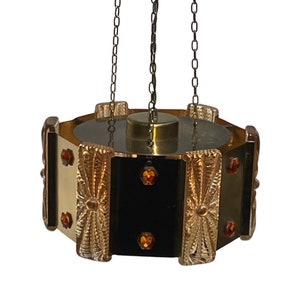Vitrika - Denmark - 1960s Mid Century Modern Design hanging pedant - Including Extra long chains