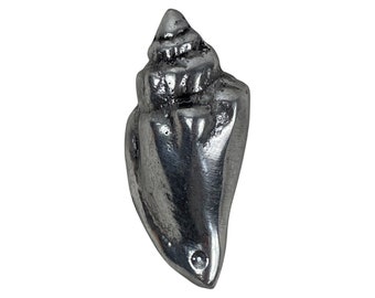 Handmade - Seashell shaped Drawer / door pull or handle - Casted Aluminum (New Old Stock) - Made in Israel