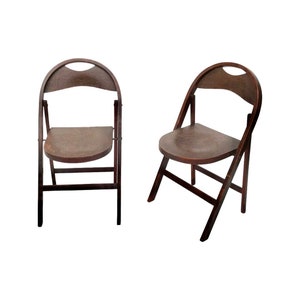 Thonet B751 (SET) - Folding Chair - Art Deco - Crocodile - Aligator pattern (fully original rare)