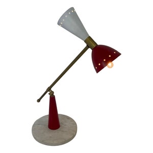 Attr. To - Stilnovo - Diabolo desk lamp - Mounted on a marble base