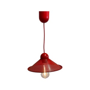 Postmodern - Memphis style hanging pedant with matching ceiling canopy - Rare model!