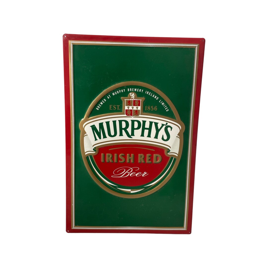 Industrial Design / Mancave Vintage Tin Plate Murphy's Irish Red Beer ...