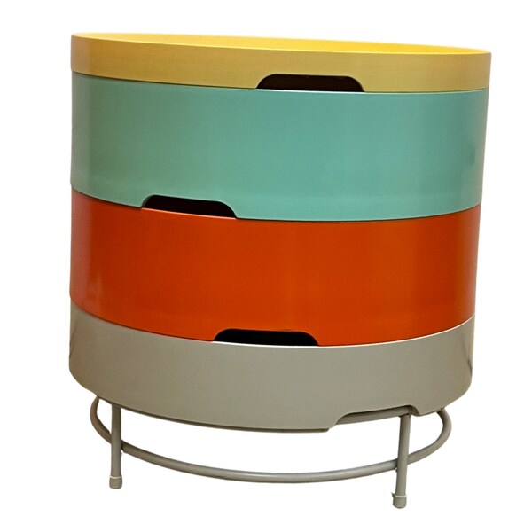 Pop Art / Space Age Design - Sidetable with storage containers - Richards Brill and A. Williams for IKEA