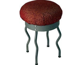 Por Ivar Ledang para IKEA - Taburete modelo 'Uri' de estilo posmoderno/Memphis - Rojo - Suecia, ca. 1995