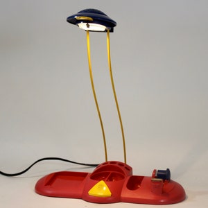 Vintage desk lamp / organizer - Memphis style