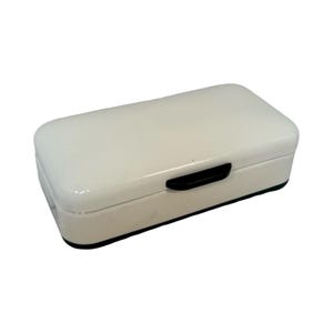Vintage - Enamel bread bin - White - ca. 1970&#39;s