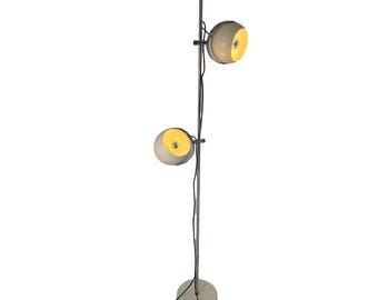 Gepo - Space Age Design / MCM Floor lamp with two shades - White - Fully original