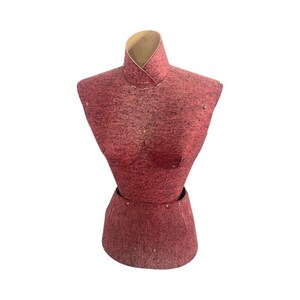 Antique - France - Dress form /  Mannequin / Dressboy / Valet Stand - Adjustable in size - Table model - Burgundy red