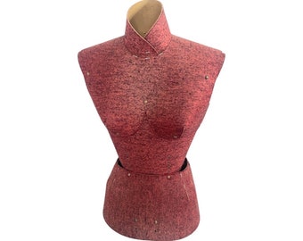 Antique - France - Dress form / Mannequin / Dressboy / Valet Stand - Adjustable in size - Table model - Burgundy red