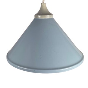 Mid century modern - hanging pedant in baby blue enameld steel - Scandinavian- 70’s