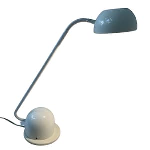Table lamp - 1980&#39;s - Hustadt Leuchten - White - Adjustable gooseneck