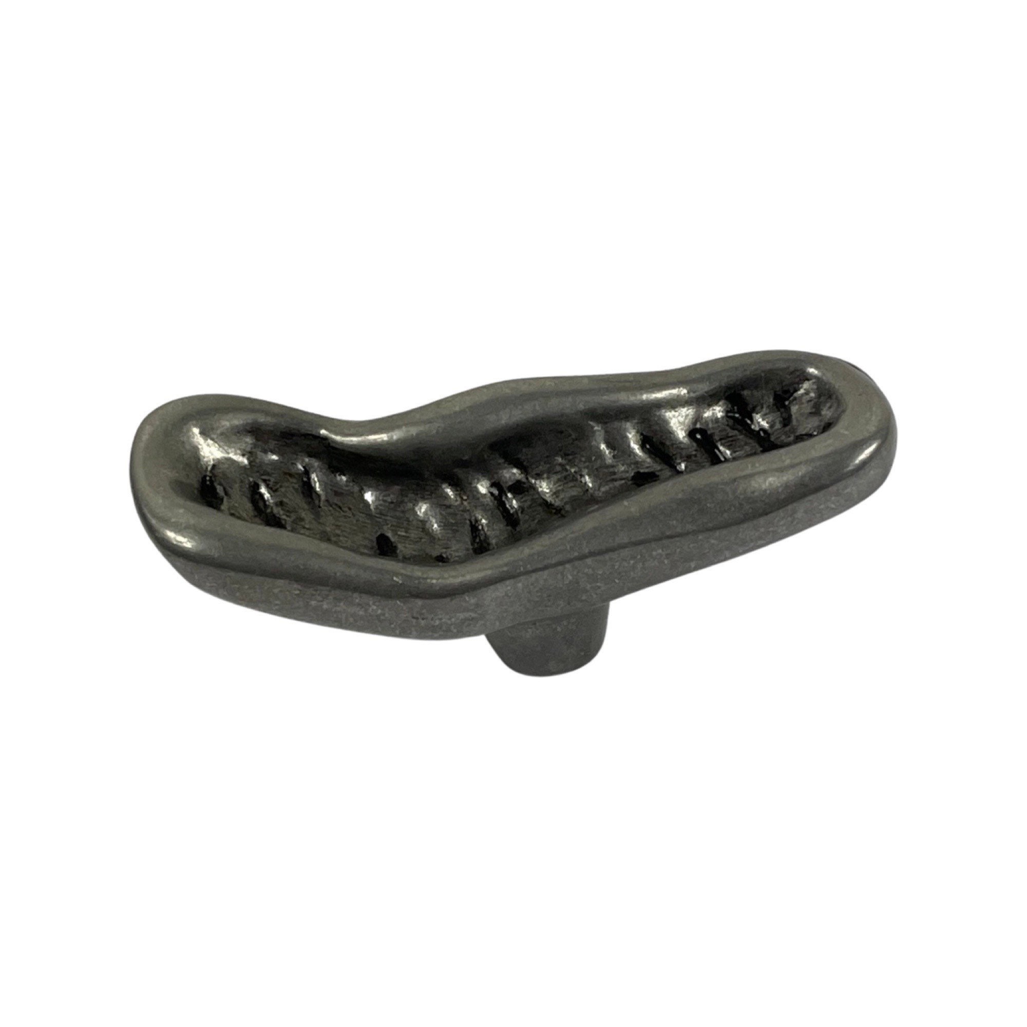 Handmade - Brutalist style Drawer / door pull or handle - Casted Aluminum (New Old Stock) - Made in Israel