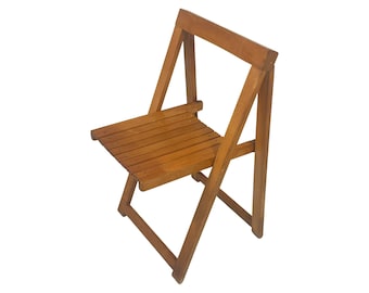 Aldo Jacober - Folding chair model ‘Trieste’ - Bazzani Italy - Light oak (wood grain)