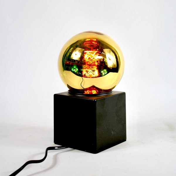 Phillips - Cube lamp with original bulb (gold)