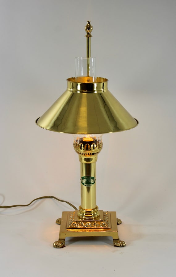 Orient Express Brass With Glass Table, Orient Express Table Lamp
