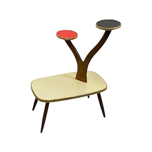 Approx. 1950&#39;s -MCM - Plant Table / Side Table - Germany - formica and teak legs