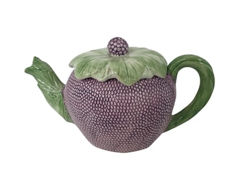 Antique - British made - Fruit / vegetable shaped teapot - Glazed ceramic and marked at the bottom