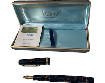 OMAS - Anni '90 - Penna stilografica Paragon Extra Scarlet in celluloide rossa - pennino 585 - Nella custodia originale - Molto rara!