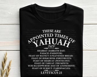 YAHUAH FEAST DAYS Set Apart Unisex Family Shirts | Hebrew Roots|