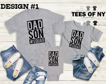 Dad Son Squad T-Shirt, Father&#39;s Day, Family shirts matching, Father&#39;s Day Gift, Dad/Son Gifts/ BEST SELLER
