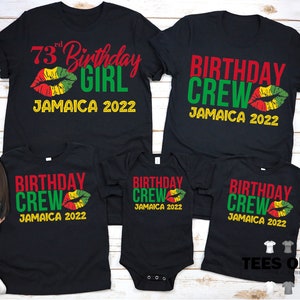 Birthday Girl Birthday Crew Jamaica Vacation Unisex T Shirt 2023, Jamaica Shirt, Jamaica Vacation, Family Matching Shirt,  Jamaica Travel