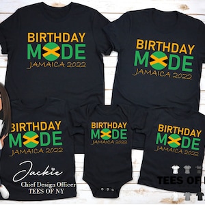 Camiseta unisex de vacaciones en Jamaica con modo cumpleaños, camiseta de Jamaica, vacaciones en Jamaica, camiseta a juego para toda la familia, camiseta a juego para grupos, viajes a Jamaica