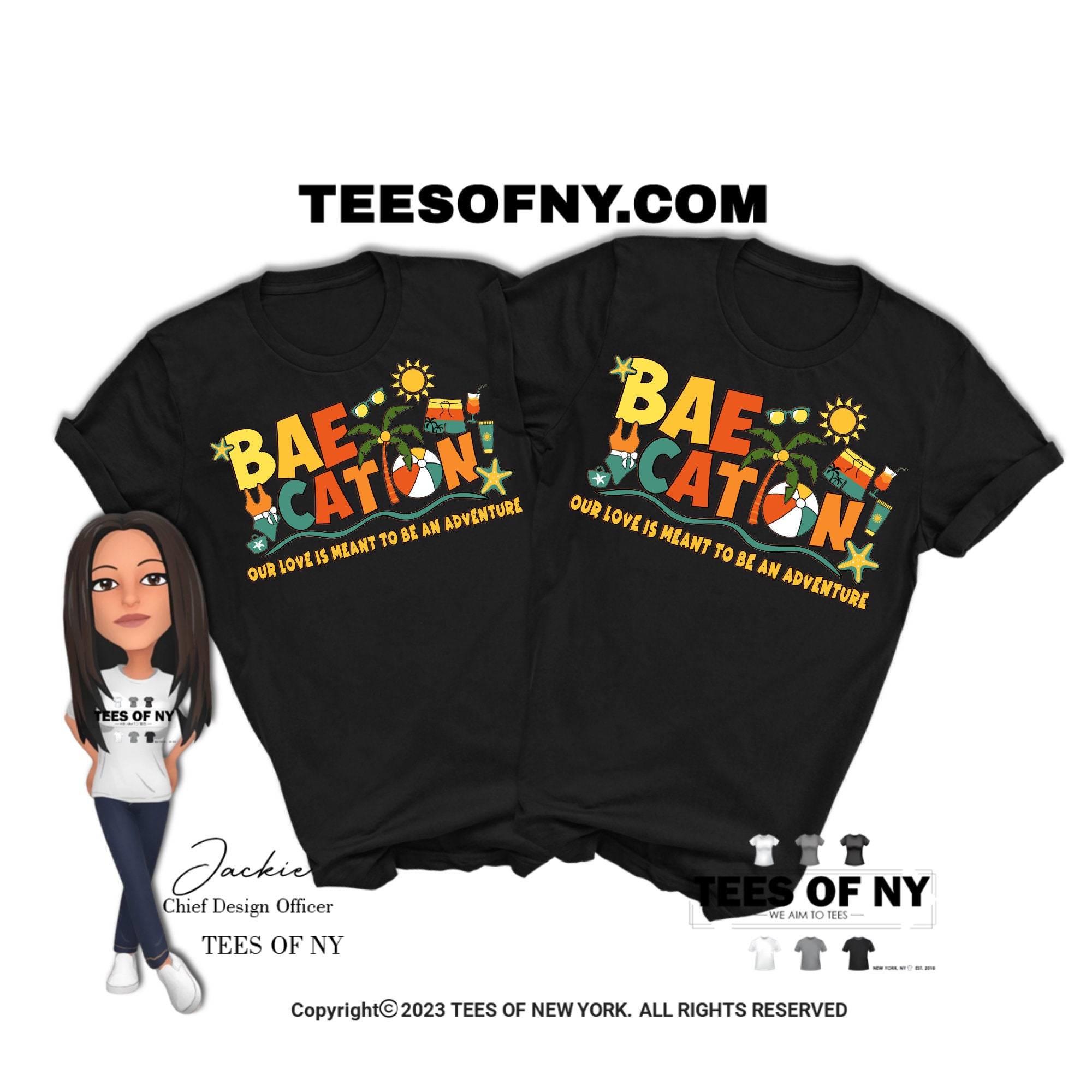 BAECATION® Couples Vacation Shirt Baecation Shirt vacation Shirt for  Couples ORIGINAL Design by Tees of New York 