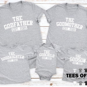 Godmother, Godfather, Goddaughter or Godson, Godchild- Unisex T-Shirt, Youth Shirt, Baby Bodysuit - Baptism Gift, New Parent Gift