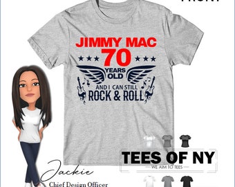 70th Birthday T Shirt - Jimmy Mac Personalized