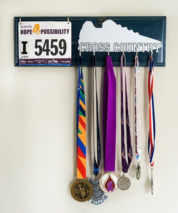 Cross Country Handmade Wooden Medal And Bib Rack Great Gift Etsy