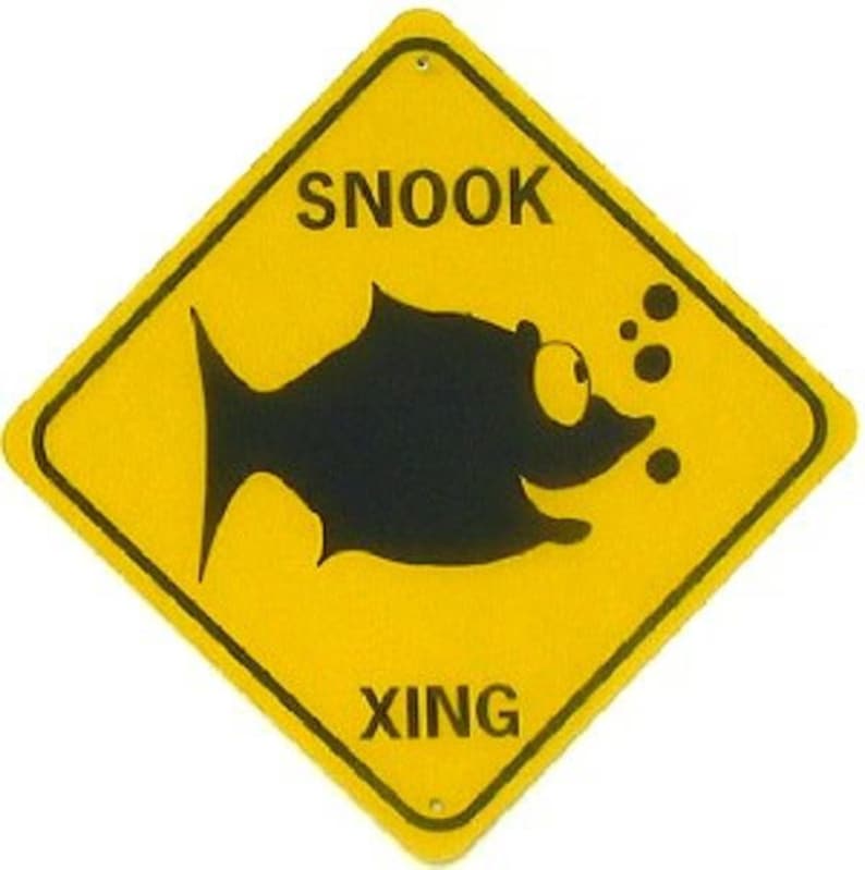 SNOOK XING 12X12 .040 Aluminum wVinyl Graphics Fish Sign