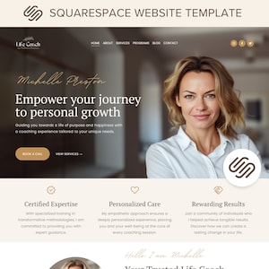 Squarespace Coaching Website Template Squarespace Template Life Coach Sales Page Template Squarespace Theme Coaches Square Space Template 71