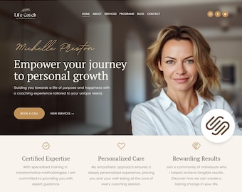 Squarespace Coaching Website Template Squarespace Template Life Coach Sales Page Template Squarespace Theme Coaches Square Space Template 71