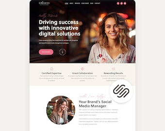 Squarespace Template Template für Marketing- und Marketing-Gründer