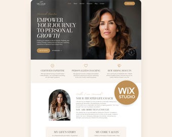 Wix Studio Template for Coach and Therapist New Wix Website Coaching Boho Landing Page