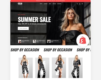 Shopify Website Template Fashion Boutique Shopify Theme Clothing Done for You  Luxury Ecommerce Site