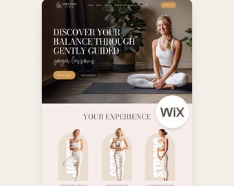 Wix Template Yoga Wix Website Teacher Multi Page Web Site Studio Boho
