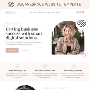 Squarespace Template Social Media Manager Squarespace Website Template Marketing Agency Virtual Assistant Sales Page Squarespace Theme 71