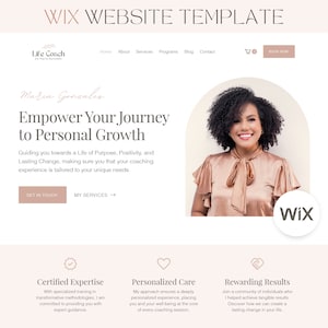 Wix Template Coaching Wix Website Template Life Coach Website Sales Page Template Coaching Wix Blog Therapist Website Boho Site for Coaches