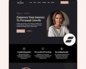 Showit Template Life Coach Showit Website Templates Coaching Sales Page Therapist Editable Web Site