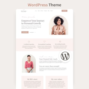 Coaching Wordpress Theme Therapist Full Website Life Coach Wordpress Template Editable Word Press Blog